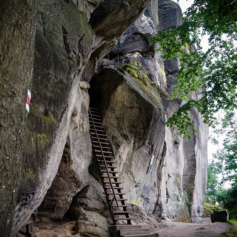 Aufsteig Sauenstein - Böhmische Schweiz Foto: Lars Wittig